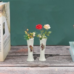 Small Ceramic Vase Flower Vases White Vases for Decor Bud Vases for Living Room Farmhouse Decor,Vases for Centerpieces