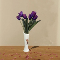 White Ceramic Vase  Flower Holder  Small Decorative Bouquet Vase for Living Room Indoor Home Decor,Party Arrangements