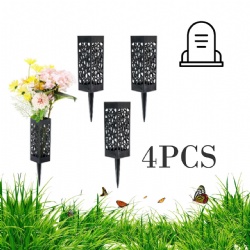 4 pack Tombstones Memorial Floral Cemetery Vase with Spike Grave Cone Vases Flower Arrangement Containers Flower Vases